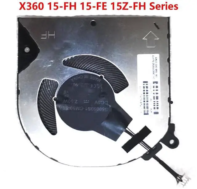 Alt view image 6 of 7 - GPU Cooling Fans Suitable for HP Envy X360 15-FE 15-FH 15Z-FH Series Laptop Cooler Fan 5V 2.50W 4PIN EG50050S1-CM60-S9A + EG50050S1-CM50-S9A N47948-001 + N49282-001 (Fan B)