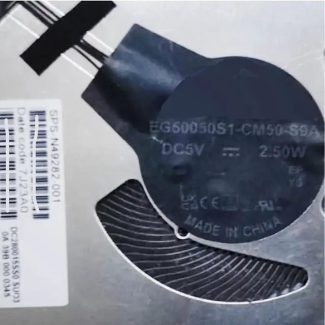 Alt view image 4 of 7 - CPU + GPU Cooling Fans Suitable for HP Envy X360 15-FE 15-FH 15Z-FH Series Laptop Cooler Fan 5V 2.50W 4PIN EG50050S1-CM60-S9A + EG50050S1-CM50-S9A N47948-001 + N49282-001 (Fan C)