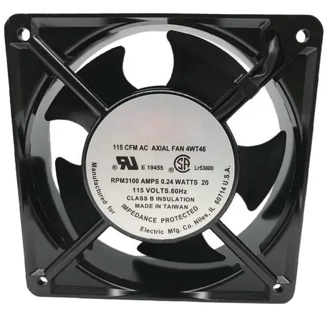 Alt view image 3 of 7 - 4WT46 115V 0.24A 12CM 12038 Cabinet Welding Cooling Fan 20W 50/60HZ 12038 AXIAL Cooling Fan