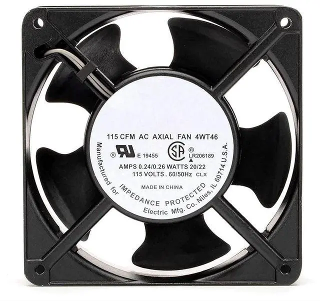 Main image of 4WT46 115V 0.24A 12CM 12038 Cabinet Welding Cooling Fan 20W 50/60HZ 12038 AXIAL Cooling Fan
