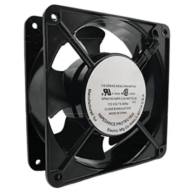 Alt view image 5 of 7 - 4WT46 115V 0.24A 12CM 12038 Cabinet Welding Cooling Fan 20W 50/60HZ 12038 AXIAL Cooling Fan