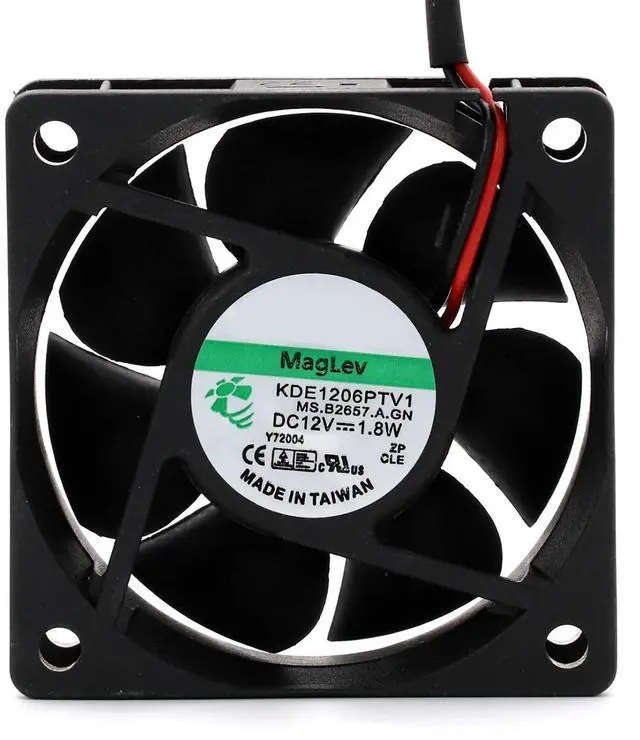 Main image of KDE1206PTV1 12V 1.8W 6CM 6025 2-Wire Silent Cooling Fan, 60mm Fan 6025mm 2-Wire Cooling Fan