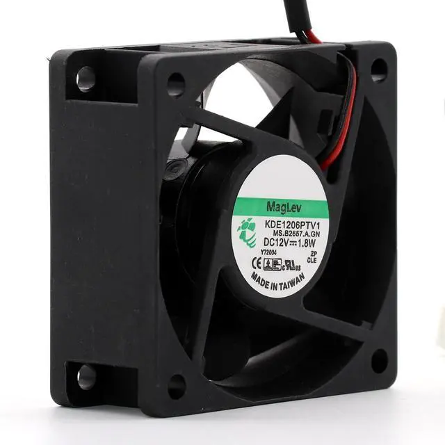 Alt view image 2 of 6 - KDE1206PTV1 12V 1.8W 6CM 6025 2-Wire Silent Cooling Fan, 60mm Fan 6025mm 2-Wire Cooling Fan