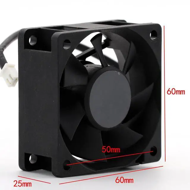 Alt view image 6 of 6 - KDE1206PTV1 12V 1.8W 6CM 6025 2-Wire Silent Cooling Fan, 60mm Fan 6025mm 2-Wire Cooling Fan