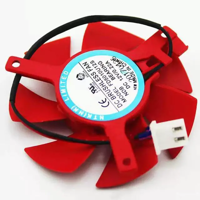 Alt view image 2 of 4 - R7 430 Graphics Card Fan FD5010U12S 12V Hole Pitch 3.9cm Diameter 4.7cm Cooling Fan