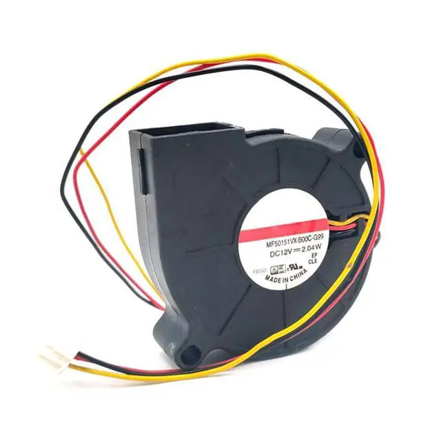 Alt view image 2 of 7 - 50MM Fan MF50151VX-B00C-G99 5015 DC12V 2.04W 5cm for SUNON Fan Purifier Silent Blower Turboblower Fan 3Pin
