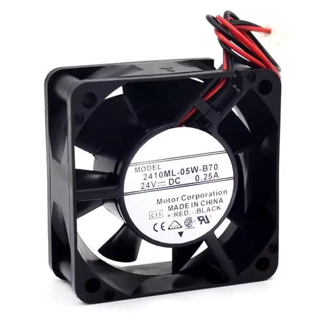 Alt view image 2 of 7 - 6CM 2410ML-05W-B70 for NMB 6025 60mm 24V Fan 0.25A 60 * 60 * 25MM Dual Ball Bearing Cooling Fan 2-pin