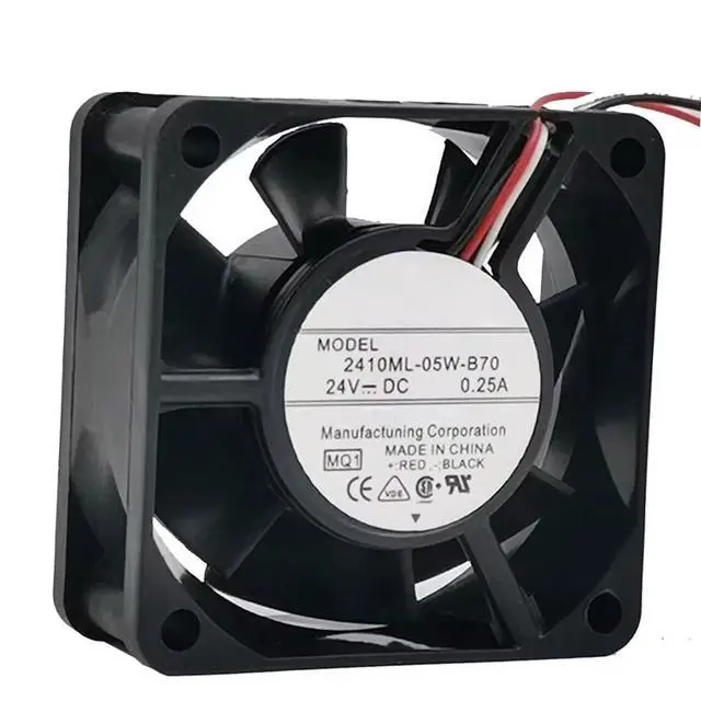 Alt view image 4 of 7 - 6CM 2410ML-05W-B70 for NMB 6025 60mm 24V Fan 0.25A 60 * 60 * 25MM Dual Ball Bearing Cooling Fan 2-pin
