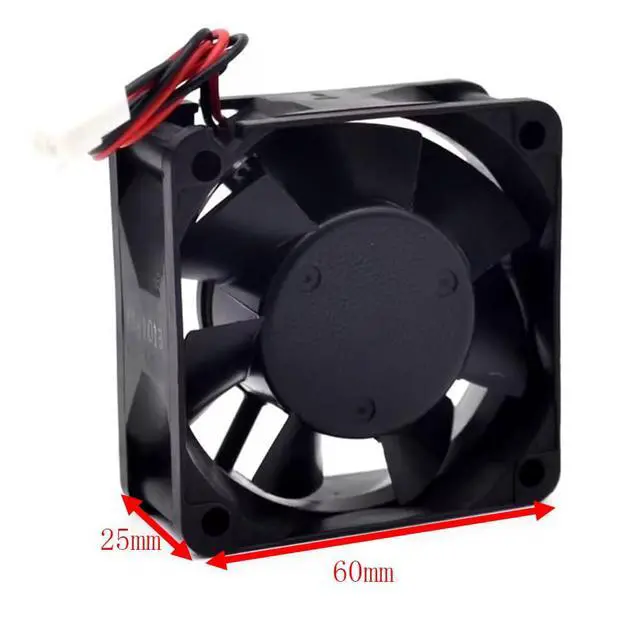 Alt view image 7 of 7 - 6CM 2410ML-05W-B70 for NMB 6025 60mm 24V Fan 0.25A 60 * 60 * 25MM Dual Ball Bearing Cooling Fan 2-pin