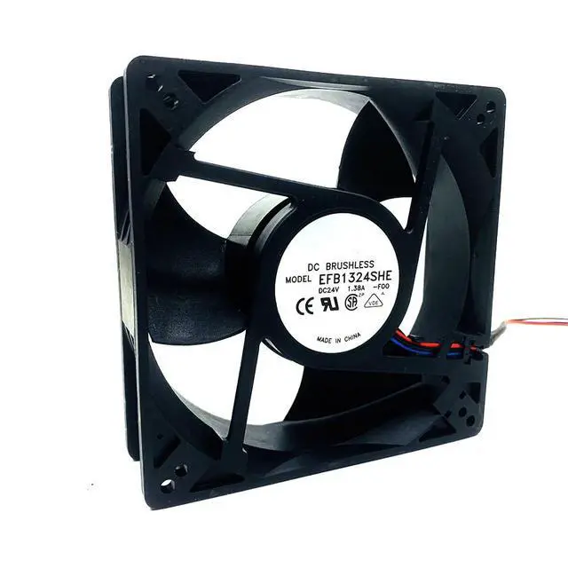 Alt view image 2 of 7 - 127MM EFB1324SHE 12738 12.7CM for Danfoss Inverter Equipment Fan 24V 1.38A High Power Inverter High Speed Cooling Fan 3-Pin