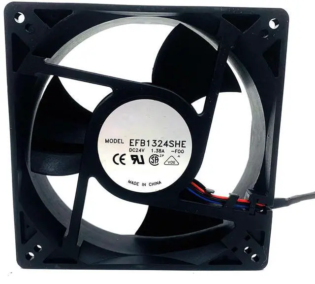 Main image of 127MM EFB1324SHE 12738 12.7CM for Danfoss Inverter Equipment Fan 24V 1.38A High Power Inverter High Speed Cooling Fan 3-Pin