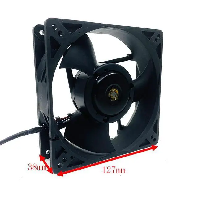 Alt view image 6 of 7 - 127MM EFB1324SHE 12738 12.7CM for Danfoss Inverter Equipment Fan 24V 1.38A High Power Inverter High Speed Cooling Fan 3-Pin