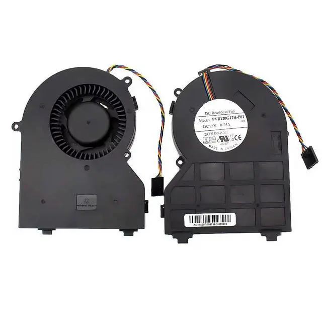 Alt view image 2 of 6 - CPU Cooling Fan for Dell OptiPlex 790 390 990, Foxconn PVB120G12H-P01 J50GH-A00 J50GH 0J50GH, DC12V 0.75A 4-Wire/5-pin SFF Small Chassis Fan