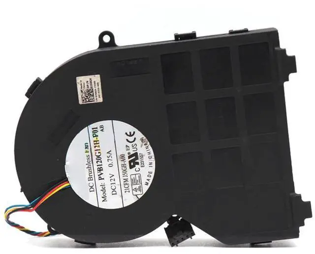 Main image of CPU Cooling Fan for Dell OptiPlex 790 390 990, Foxconn PVB120G12H-P01 J50GH-A00 J50GH 0J50GH, DC12V 0.75A 4-Wire/5-pin SFF Small Chassis Fan