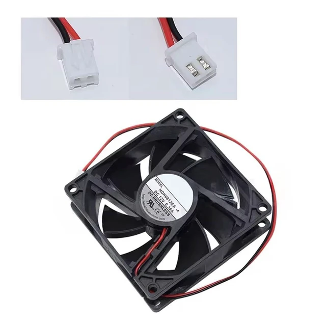 Alt view image 5 of 5 - 80 * 80 * 25MM 8025 80 MM HDH0812EA -A 12 V 0.38 A Square High-Speed/Big Air Volume Fan 2Lines
