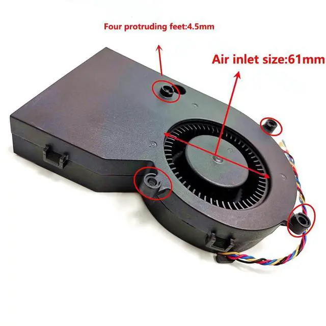 Alt view image 2 of 7 - DC 12V 0.7A 140X92X26MM EFH-08E12W-JP01 14CM Hydraulic Bearing Turbo High Airflow 12V Blower Wind Cooling Fan (4 Wires)