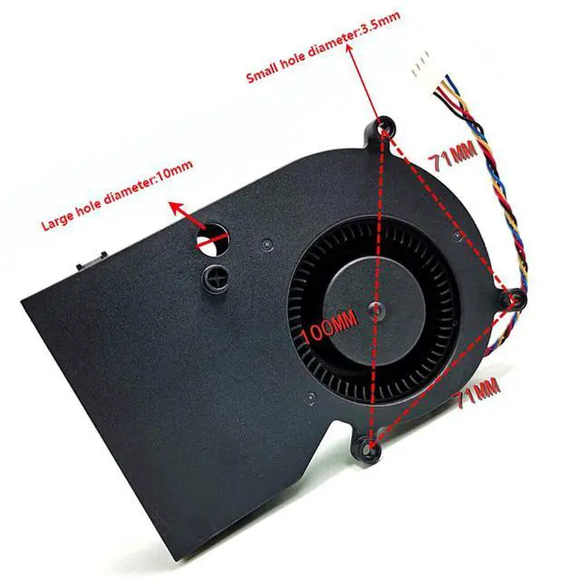 Alt view image 6 of 7 - DC 12V 0.7A 140X92X26MM EFH-08E12W-JP01 14CM Hydraulic Bearing Turbo High Airflow 12V Blower Wind Cooling Fan (4 Wires)