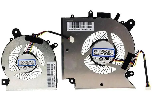 Main image of CPU + GPU Cooling Fans Suitable for MSI Katana Pulse GF66 GL66 GE66 GP66 GF76 GF76 GL76 GF65 GF75 GF63 MS-1581 1582 1583 1541 MS-16R1 16R2 MS-17L1 17L2 Series PABD08008SH + PAAD06015SL (2PCS)