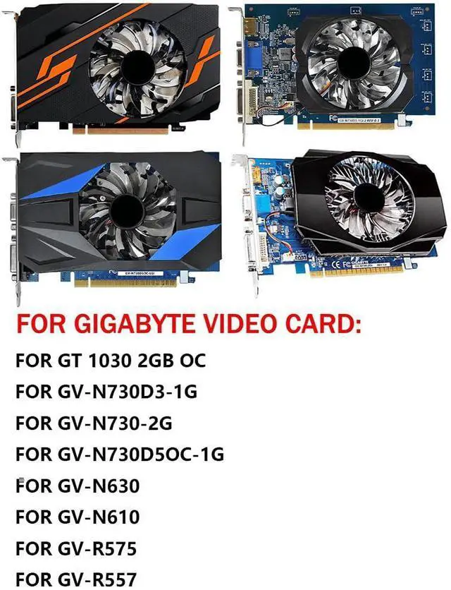 Alt view image 3 of 7 - Graphics Card Cooling Fans Suitable for GIGABYTE GT 1030 GV- N730 N630 N610 R557 R575 Series Desktop T128010SM 75mm 12V 0.2A 3Pin Video Card Cooler Fans GPU Fan