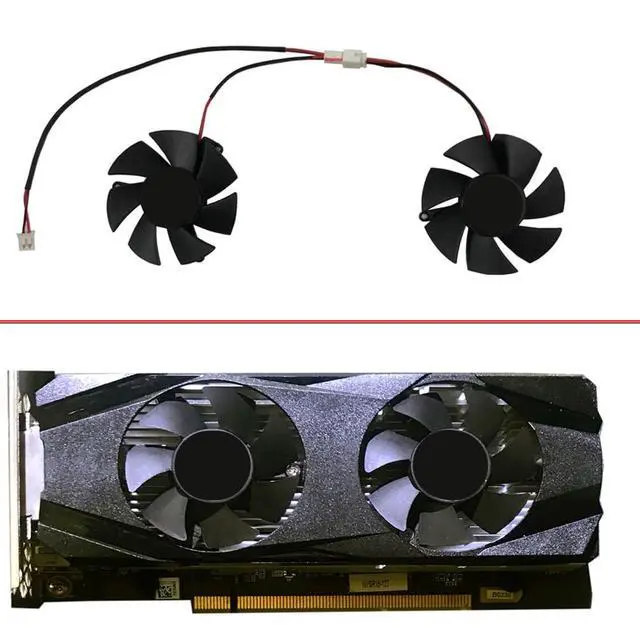 Alt view image 2 of 7 - Graphics Card Cooling Fans Suitable for ZOTAC GTX 1650 1050 1050TI Low Profile Series Desktop T125010SU 46mm 12V 0.32A 2Pin Video Card Cooler Fans GPU Fan