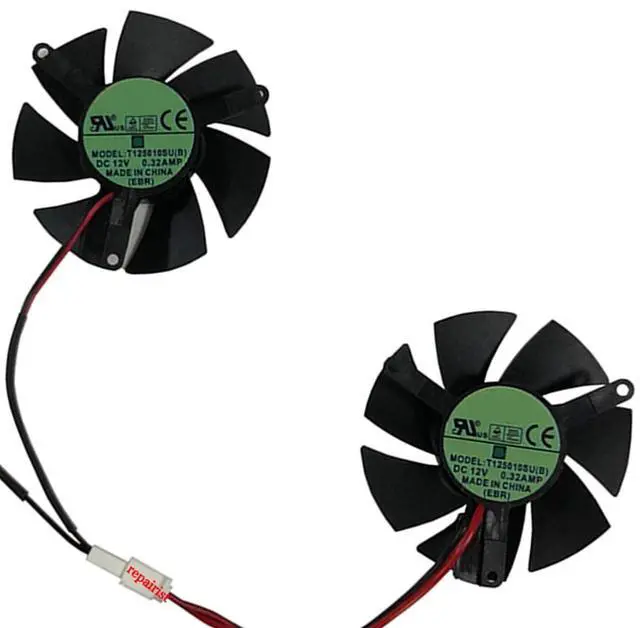 Main image of Graphics Card Cooling Fans Suitable for ZOTAC GTX 1650 1050 1050TI Low Profile Series Desktop T125010SU 46mm 12V 0.32A 2Pin Video Card Cooler Fans GPU Fan