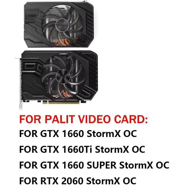 Alt view image 3 of 7 - Graphics Card Cooling Fans Suitable for Palit GTX 1660 1660S 1660Ti RTX 2060 StormX OC Series Desktop TH1012S2H-PAA01 95MM 12V 0.45A 4PIN Video Card Cooler Fans GPU Fan