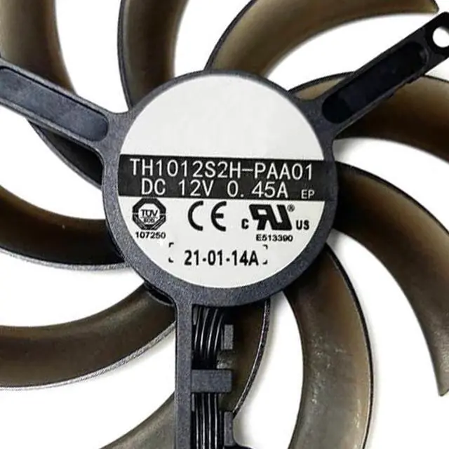 Alt view image 4 of 7 - Graphics Card Cooling Fans Suitable for Palit GTX 1660 1660S 1660Ti RTX 2060 StormX OC Series Desktop TH1012S2H-PAA01 95MM 12V 0.45A 4PIN Video Card Cooler Fans GPU Fan