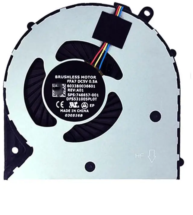 Main image of CPU Cooling Fan Suitable for HP 340 345 350 240 242 246 248 G1 G2 355 G14 HSTNN-118C HSTNN-L18C HSTNN-I18C Series Laptop Cooler Fan 5V 0.5A 4 PIN 746657-001 DFS531005PL0T FFA7