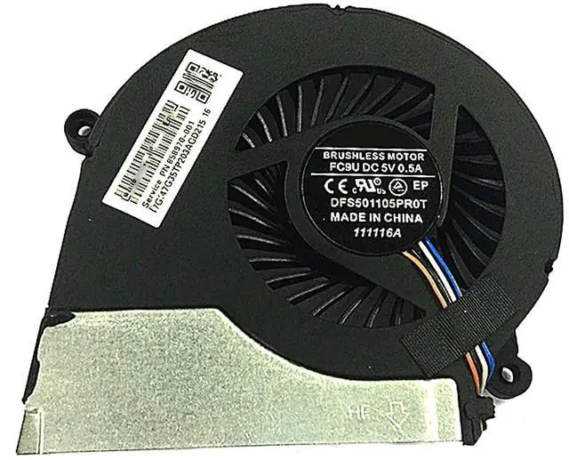 Main image of CPU Cooling Fan Suitable for HP Pavilion 17-E 15-E 14-E TPN-Q117 15-e066TX 15-e064TX 15-e026TX Series Laptop Cooler Fan 5V 0.5A 4 PIN 858970-001 DFS501105PR0T FC9U