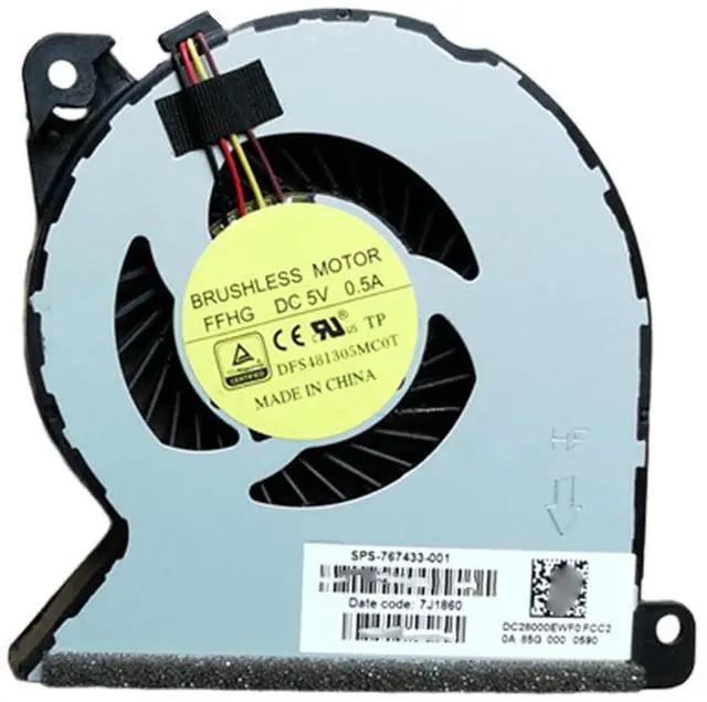 Main image of CPU Cooling Fan Suitable for HP ProBook 440 445 450 455 470 G2 Hstnn-C80C Series Laptop Cooler Fan 5V 0.5A 4 PIN 858970-001 DFS481305MC0T FFHG