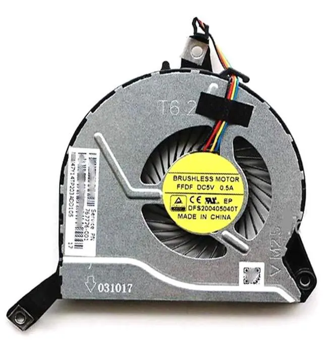 Main image of CPU Cooling Fan Suitable for HP Pavilion 14-P 14-V 15-K 15T-K 15Z-K 15-P 16-P 17-P 17-F TPN-Q140 TPN-Q139 Series Laptop Cooler Fan 5V 0.5A 4 PIN 767776-001 DFS200405040T FFDF