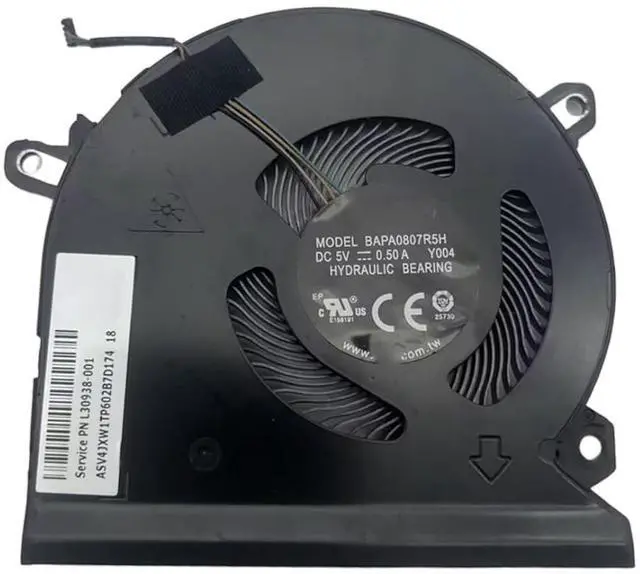 Main image of CPU GPU Cooling Fans Suitable for HP EliteBook 1050 G1 HSN-Q11C for Zbook Studio X360 G5 Series Laptop Cooler Fan L30938-001 BAPA0807R5H Y004 BAPA0807R5H Y005 5V 0.5A 4 PIN (CPU)