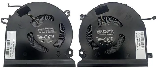 Main image of CPU GPU Cooling Fans Suitable for HP EliteBook 1050 G1 HSN-Q11C for Zbook Studio X360 G5 Series Laptop Cooler Fan L30938-001 BAPA0807R5H Y004 BAPA0807R5H Y005 5V 0.5A 4 PIN (CPU+GPU)