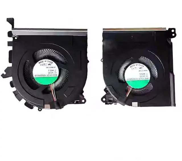 Alt view image 4 of 5 - CPU GPU Cooling Fans Suitable for HP Zbook Studio G7 G8 HSN-C06C 2020 Series Laptop Cooler Fan 5V 0.45A 4 PIN M14876-001 EG50050S1-1C060-S9A M14877-001 EG50050S1-1C070-S9A (CPU+GPU)