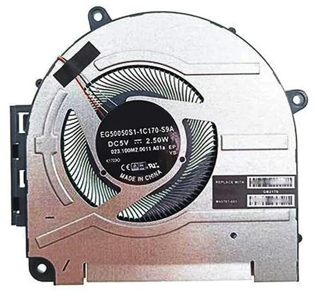 Main image of CPU GPU Cooling Fans Suitable for HP Envy 17X 17-CH 17M-CH 17T-CH TPN-W148 Series Laptop Cooler Fan 5V 0.5A 4 PIN M45786-001 EG50050S1-1C160-S9A M45787-001 EG50050S1-1C170-S9A (GPU)