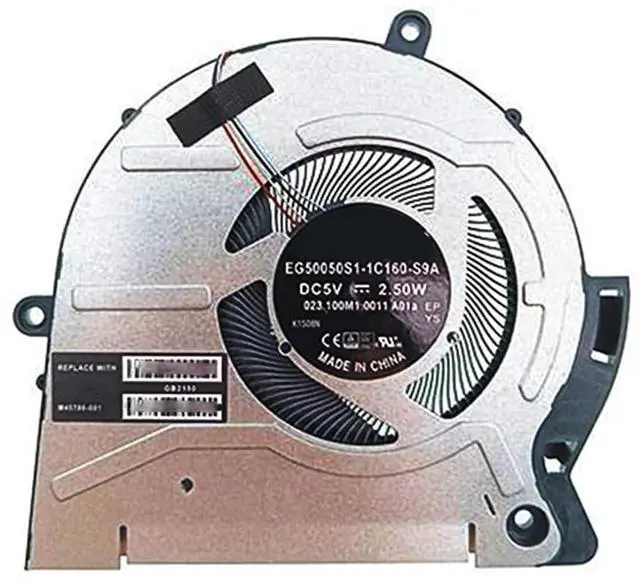Main image of CPU GPU Cooling Fans Suitable for HP Envy 17X 17-CH 17M-CH 17T-CH TPN-W148 Series Laptop Cooler Fan 5V 0.5A 4 PIN M45786-001 EG50050S1-1C160-S9A M45787-001 EG50050S1-1C170-S9A (CPU)