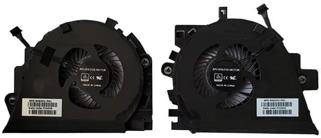 Main image of CPU GPU Cooling Fans Suitable for HP ZBook 15 G3 15 G4 HSTNN-C87C Mobile Worstation Series Laptop Cooler Fan 5V 0.5A 4 PIN 848251-001 DFS2000054R0T FGGT 848252-001 DFS531005PL0T FGGU (CPU+GPU)