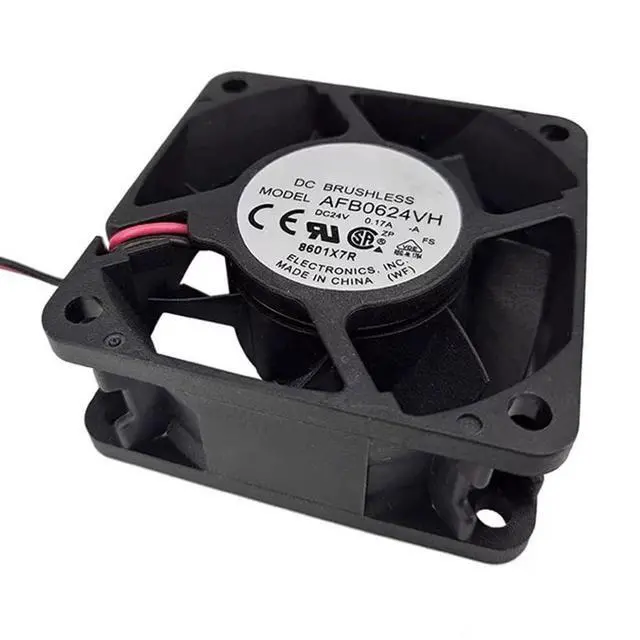 Alt view image 3 of 7 - 60MM Fan DC24V 0.17A 3.36W 6025 AFB0624VH Speed 5500RPM 6CM Inverter Laser Printing Silent Cooling Fan 60 * 60 * 25MM (2pin)
