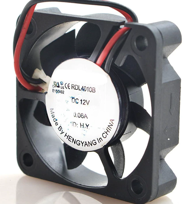 Alt view image 2 of 7 - 40mm DC12V 0.06A 0.72W 4010 Industrial Equipment Cooling Fan for Xinruilian RDL4010B Dual Ball 4cm Inverter Cooling Fan 40 * 40 * 10MM Speed 4200RPM (2pin)