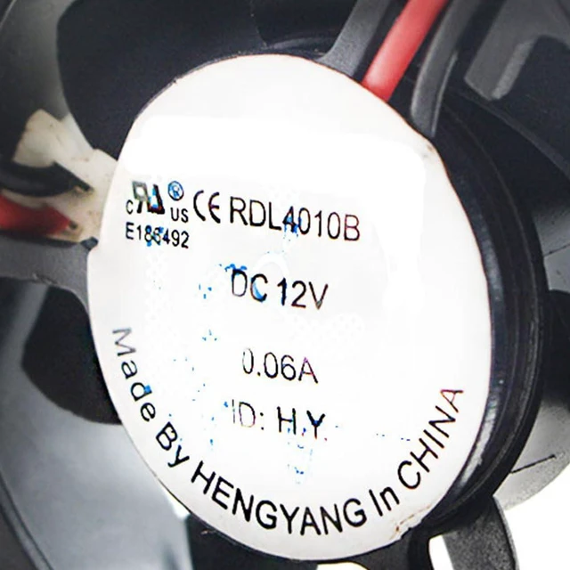 Alt view image 7 of 7 - 40mm DC12V 0.06A 0.72W 4010 Industrial Equipment Cooling Fan for Xinruilian RDL4010B Dual Ball 4cm Inverter Cooling Fan 40 * 40 * 10MM Speed 4200RPM (2pin)