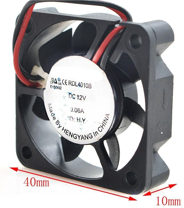 Alt view image 5 of 7 - 40mm DC12V 0.06A 0.72W 4010 Industrial Equipment Cooling Fan for Xinruilian RDL4010B Dual Ball 4cm Inverter Cooling Fan 40 * 40 * 10MM Speed 4200RPM (2pin)
