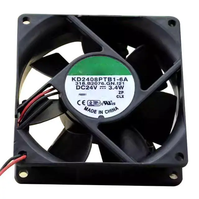 Alt view image 2 of 7 - 80MM DC24V 0.14A 3.4W 8025 Speed 4200RPM KD2408PTB1-6A 8cm Inverter Cooling Fan 80 * 80 * 25MM Switch Cooling Fan (2pin)