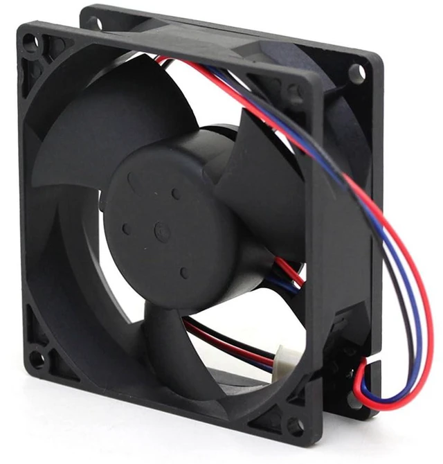Alt view image 3 of 7 - 80MM DC12V 0.42A 5.04W 8025 EFB0812EH 8CM Inverter, Industrial Control Cabinet Fan Double Balls High Airflow Server Fan 80 * 80 * 25MM Speed 5000RPM (3pin)