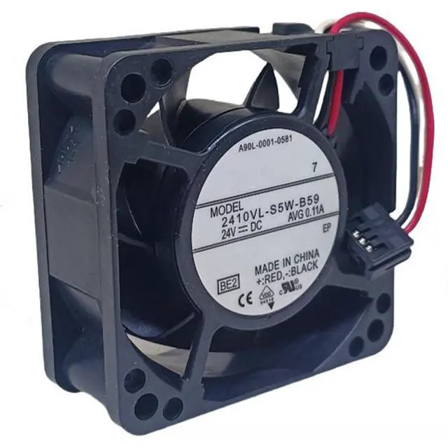 Alt view image 2 of 7 - 60mm Fan DC24V 0.11A 2.64W 6025 2410VL-S5W-B59 Speed 3900RPM A90L-0001-0581 6CM for Fanuc Drive, Amplifier Fan 60 * 60 * 25MM (3pin)