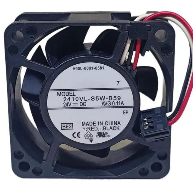 Main image of 60mm Fan DC24V 0.11A 2.64W 6025 2410VL-S5W-B59 Speed 3900RPM A90L-0001-0581 6CM for Fanuc Drive, Amplifier Fan 60 * 60 * 25MM (3pin)