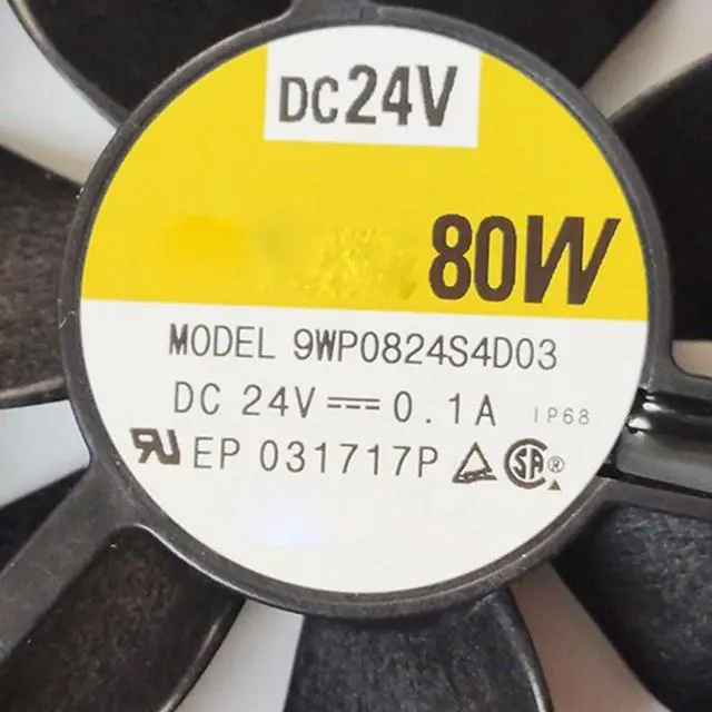 Alt view image 3 of 6 - 80MM Fan DC24V 0.1A 2.4W Double Ball Bearing 8025 80 * 80 * 25MM 9WP0824S4D03 8CM Drive Inverter Waterproof Fan Accessory Speed 3100RPM (3pin)