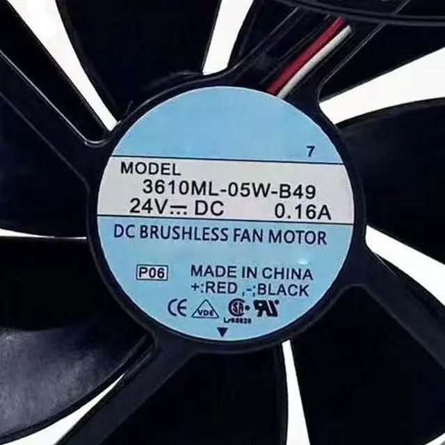 Alt view image 7 of 7 - 92mm DC24V 0.16A 3.84W 9225 3610KL-05W-B49 Inverter, Servo Drive Cooling Fan A90L-0001-0488 Speed 2800RPM for NMB 9cm Fanuc System Fan 9025 92 * 92 * 25mm (3pin)