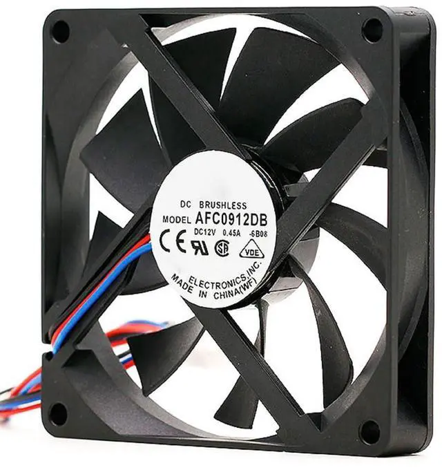 Alt view image 2 of 7 - 90MM Fan DC12V 0.45A Ultra Slim 9015 AFC0912DB 9CM PWM Speed Control Case Computer CPU Fan 90 * 90 * 15mm Speed 3800RPM 3pin