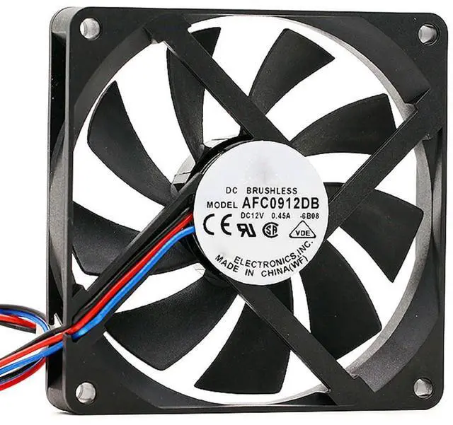 Alt view image 7 of 7 - 90MM Fan DC12V 0.45A Ultra Slim 9015 AFC0912DB 9CM PWM Speed Control Case Computer CPU Fan 90 * 90 * 15mm Speed 3800RPM 3pin
