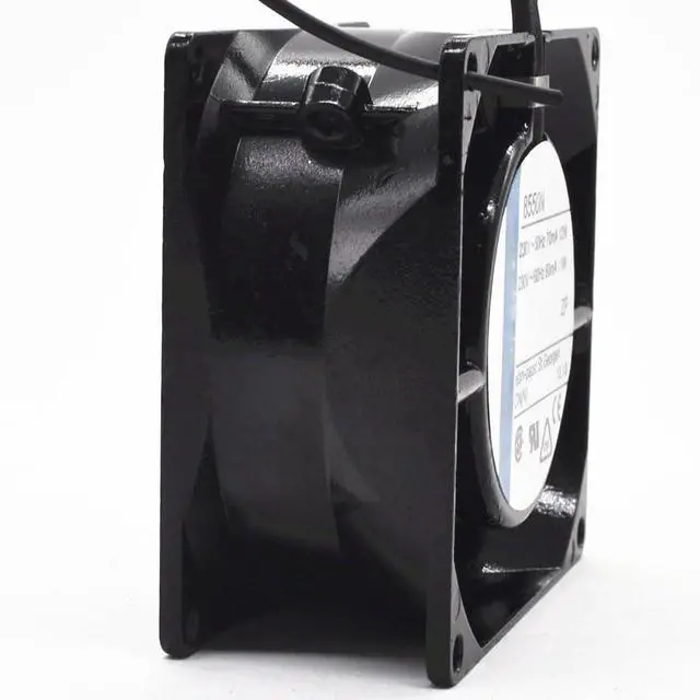 Alt view image 2 of 6 - 80MM AC230V 0.07/0.06A 12/11W Server Power Supply Fan Speed 3300RPM for EBMPAPST 8556V 8038 8CM Metal High Temperature Resistant Cooling Industrial Control Cabinet Fan(2pin)